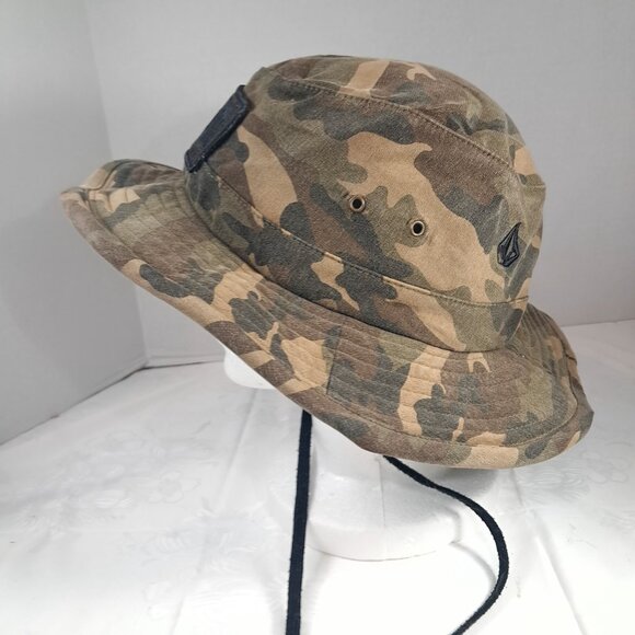 Volcom Stone Bucket Boonie Hat Camo Camouflage fishing Camp Hike Boat sun O/s - Picture 4 of 13